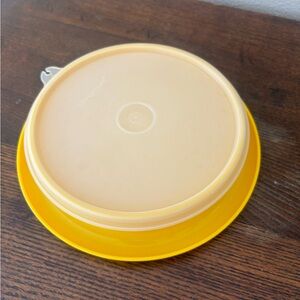 Vintage Tupperware Sunshine Yellow Childs plate Bowl with Lid